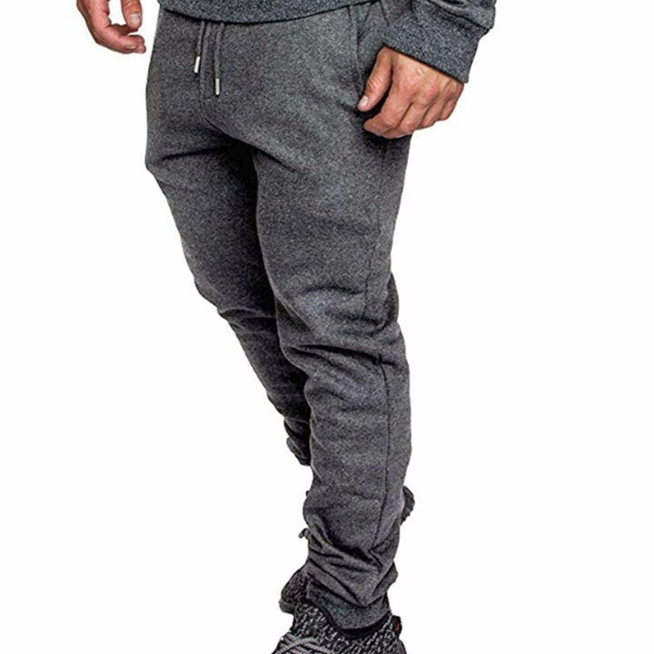 Men's Tapered Sweatpants made of cotton blend with elastic waistband, drawstring, and ribbed cuffs Mune Fashion