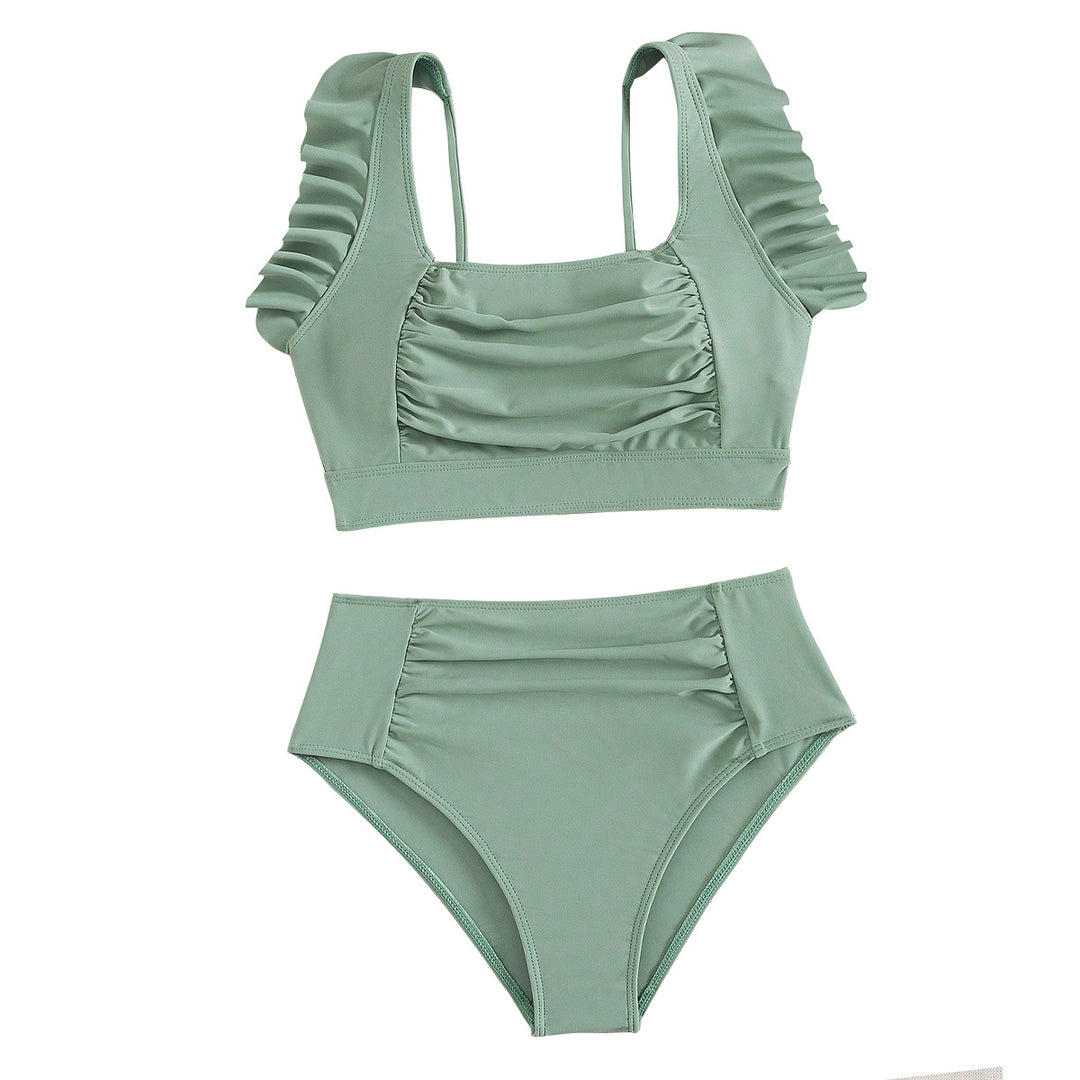 Women High-Waisted Bikini with Ruffle Details Mune Fashion