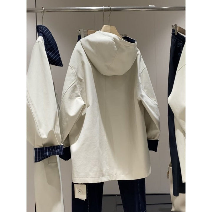 Unisex Oversized utilitarian Trench Coat with contrasted lining and hood Mune Fashion