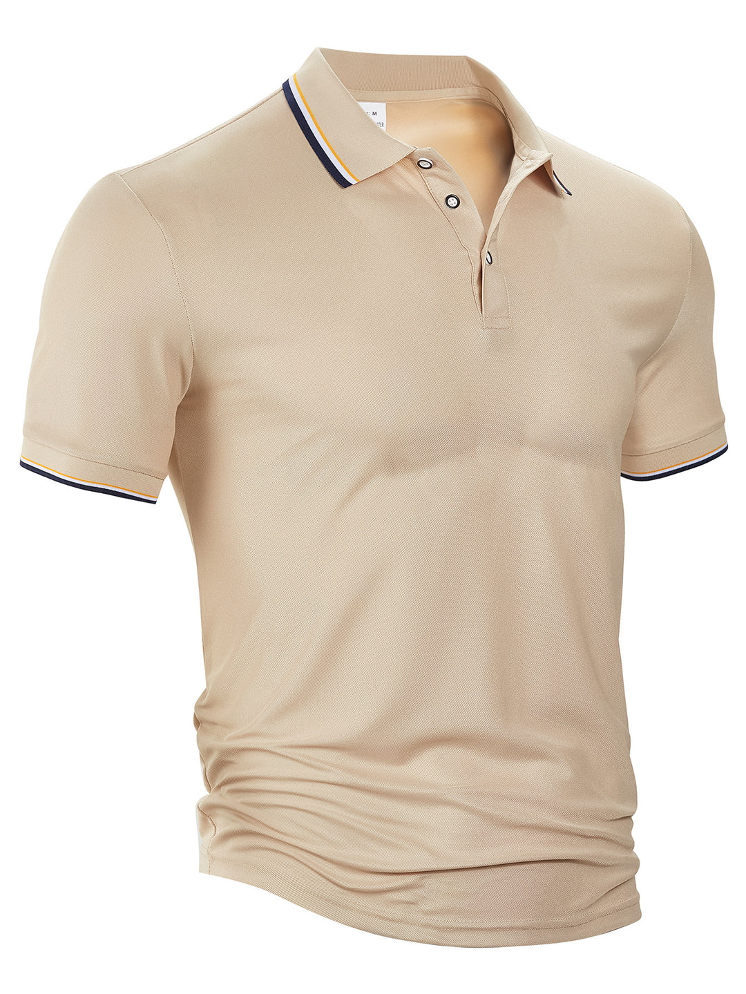 Men's classic polo shirt made of piqué with contrasting stripes at the collar Mune Fashion