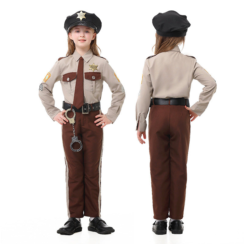 Men's police costume with decorative uniform and accessories Mune Fashion