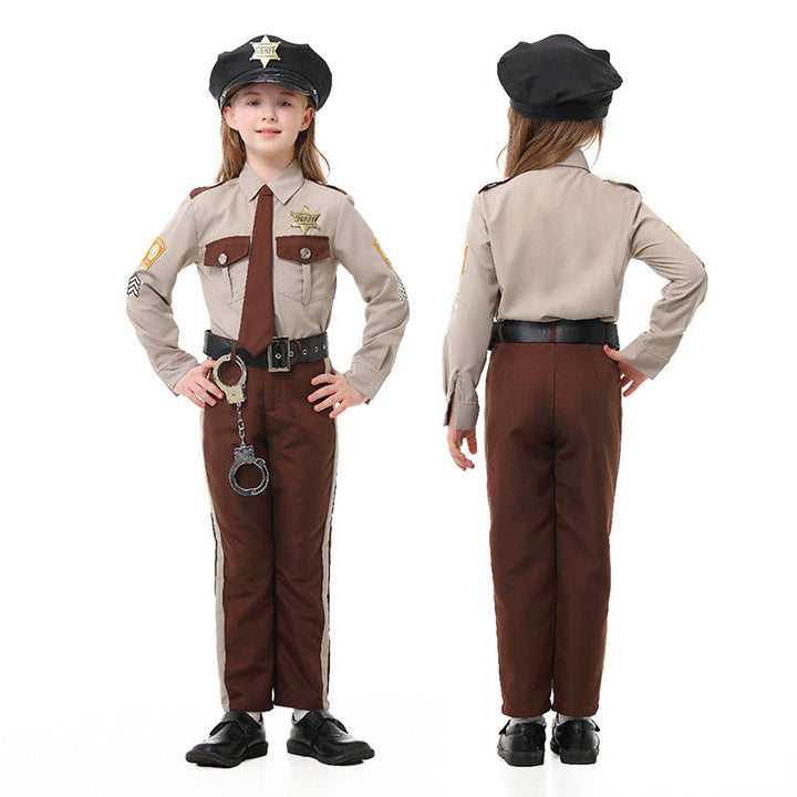 Men's police costume with decorative uniform and accessories Mune Fashion