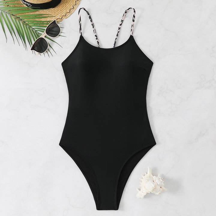 Womens High Cut One Piece with Leopard Print Mune Fashion