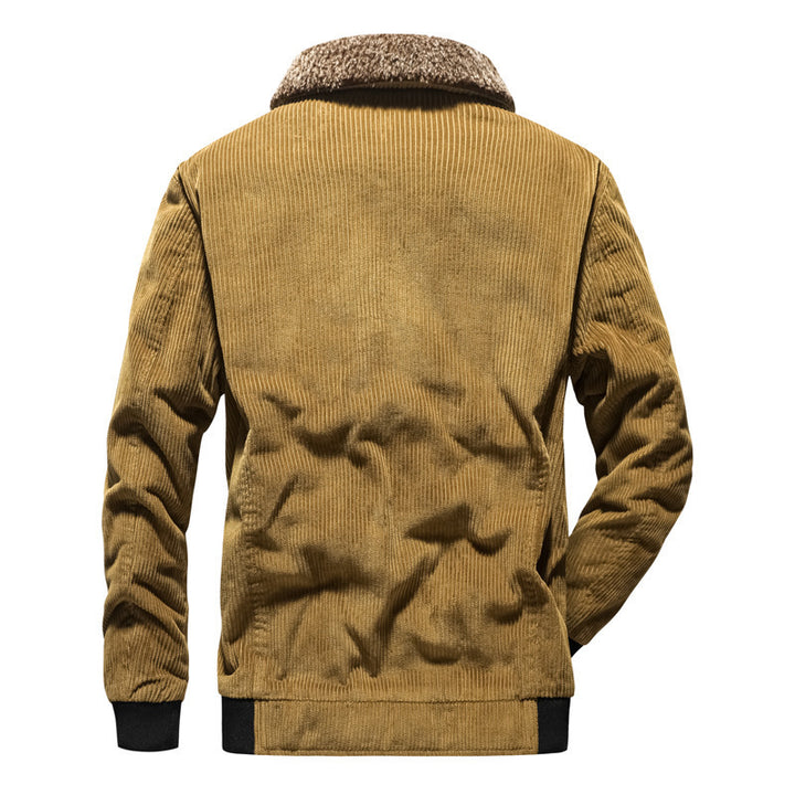 Men's Casual Cord Jacket with Warm Teddy Lining Mune Fashion