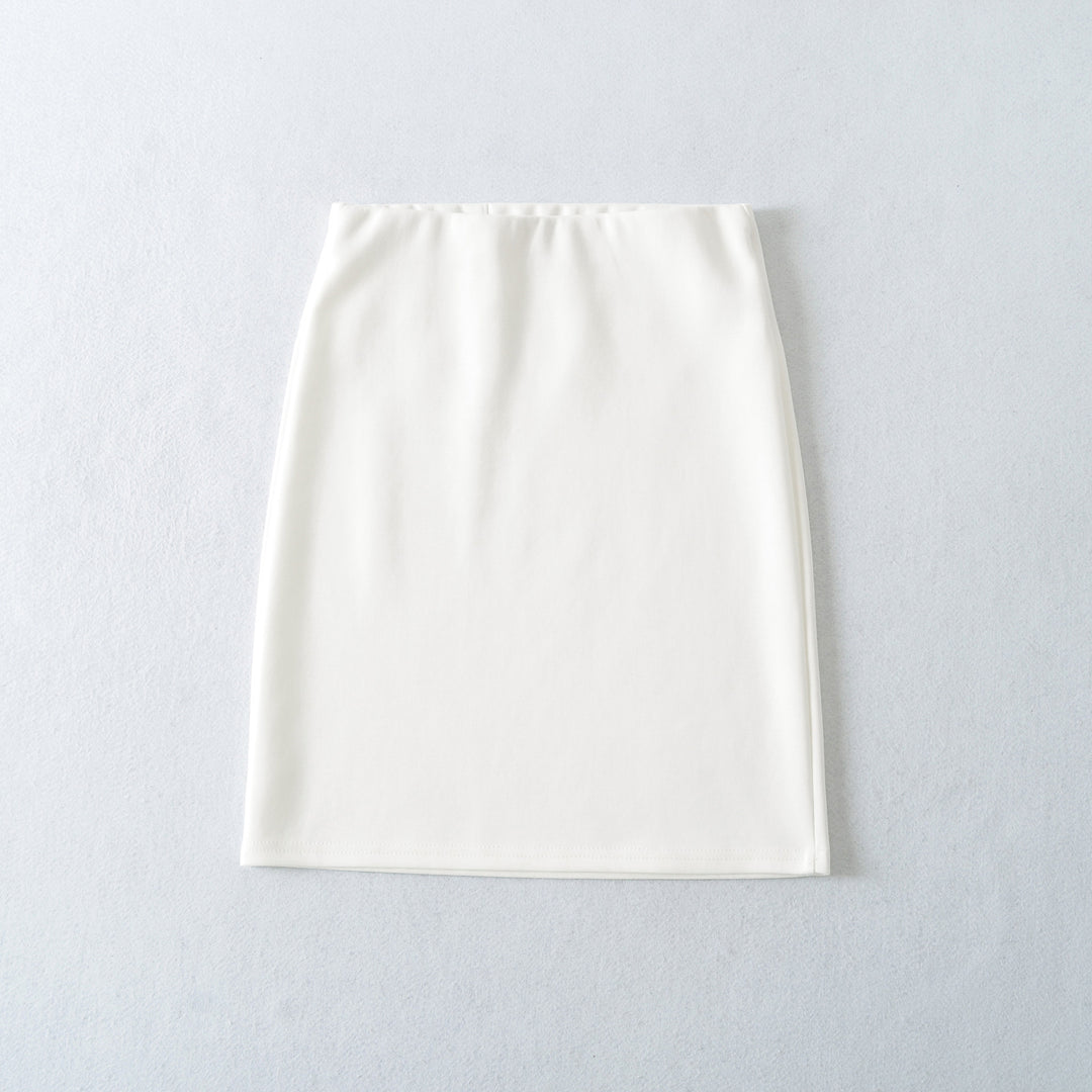 Women's Fitted Jersey Pencil Skirt with High Waist and Stretchy Comfort Material Mune Fashion