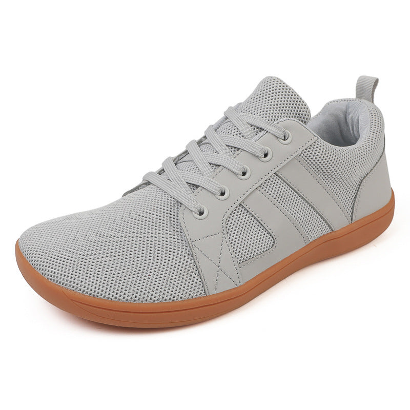 Unisex breathable knitted leisure sneakers with padded heel collar and flexible EVA sole Mune Fashion
