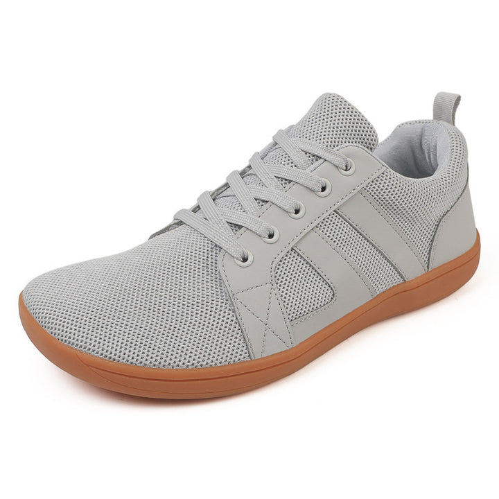 Unisex breathable knitted leisure sneakers with padded heel collar and flexible EVA sole Mune Fashion