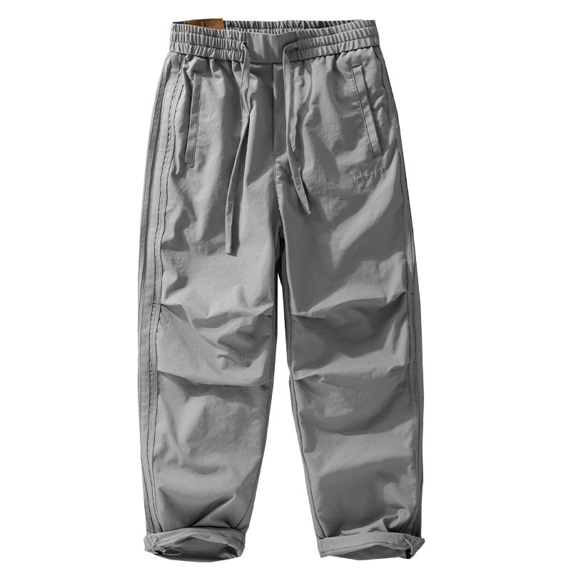 Men's Relaxed Jogger Chino with Drawstring Waist and Decorative Side Seams Mune Fashion