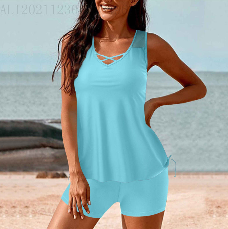 Ladies sporty tankini with shorts Mune Fashion