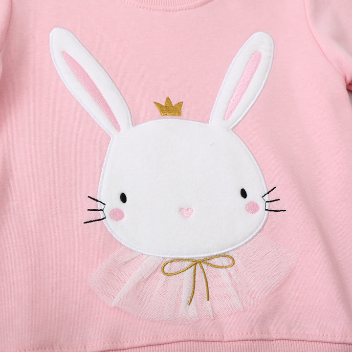 Girl's sweatshirt with cute rabbit motif Mune Fashion
