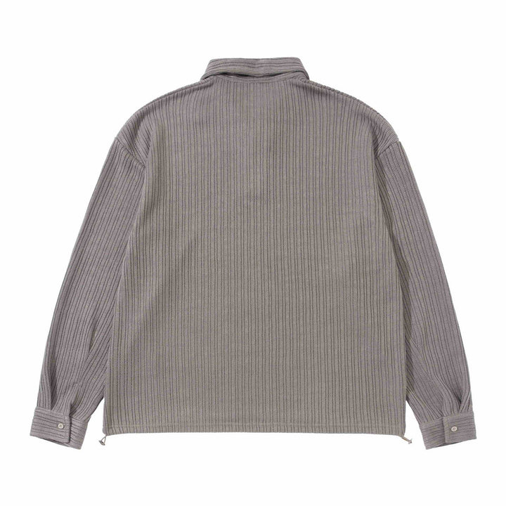 Men's Structured Polo Shirt - Knit Sweater with Button Placket and Waffle Knit Mune Fashion