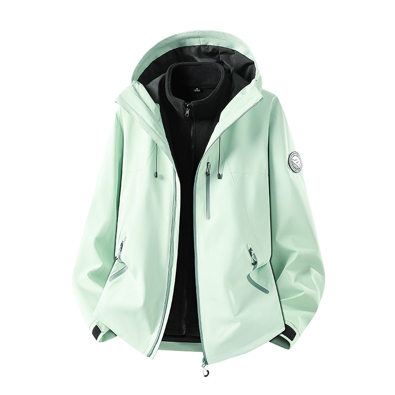 Men's three-piece softshell outdoor jacket with removable fleece lining and hood Mune Fashion