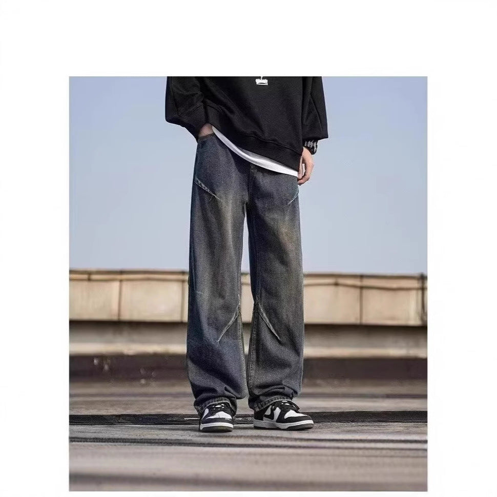 Men's Fashion Wide-Legged Jeans Mune Fashion