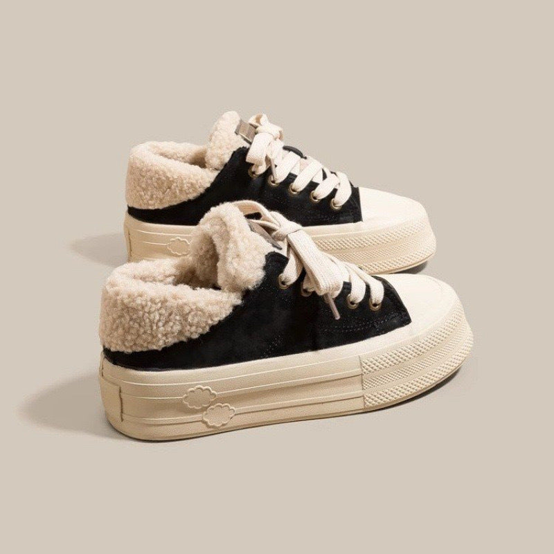 Women's Winter Sneakers with Cozy Lining and Non-Slip Sole Mune Fashion