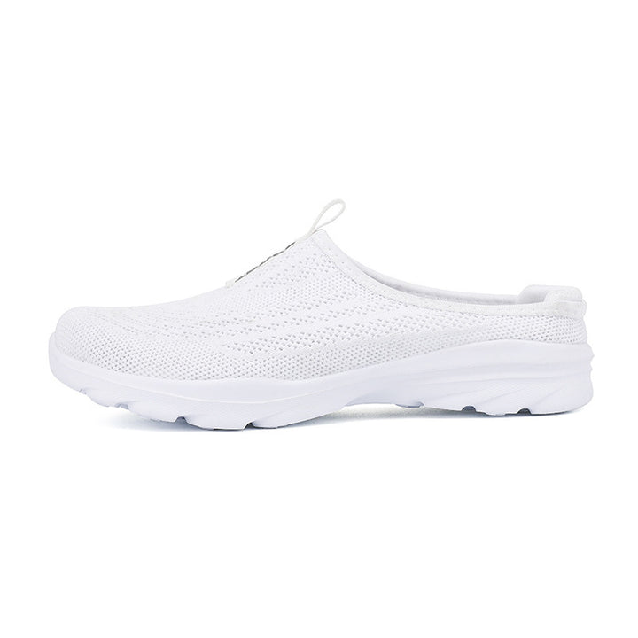 Ladies knitted mule sneakers with open heel collar, elastic entry and padded sole Mune Fashion