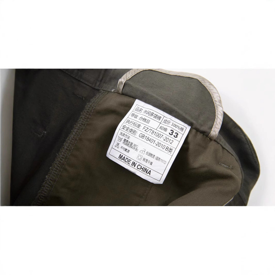 Men's cargo pants with multiple flap pockets and sturdy cotton blend Mune Fashion