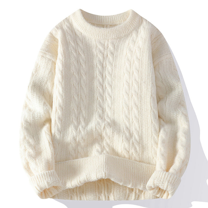 Women's Chunky Knit Sweater with Cable Pattern Mune Fashion 1787964764