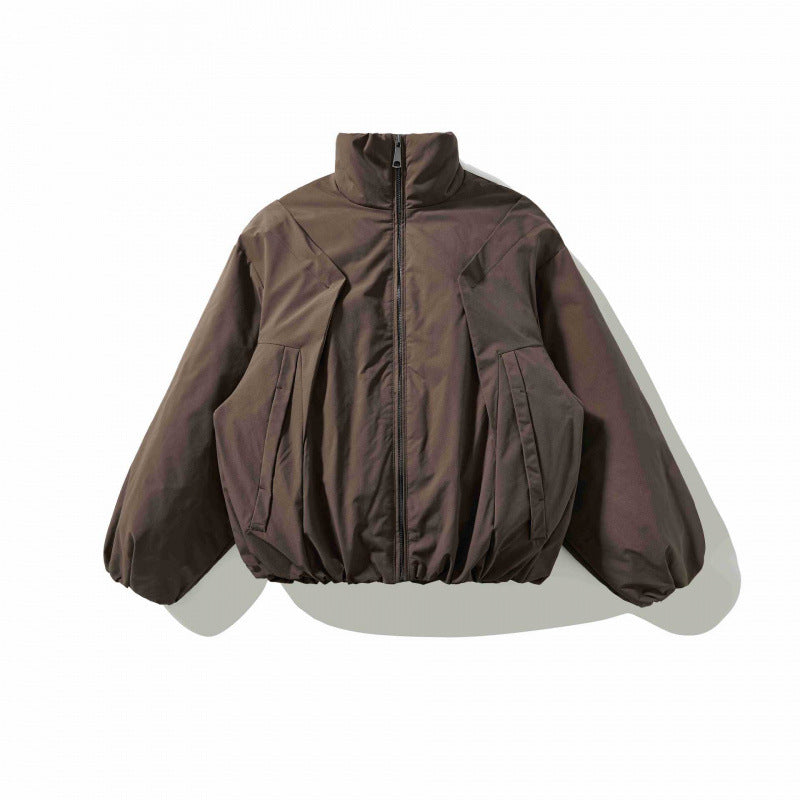 Unisex Short padded jacket with balloon sleeves and high stand-up collar Mune Fashion