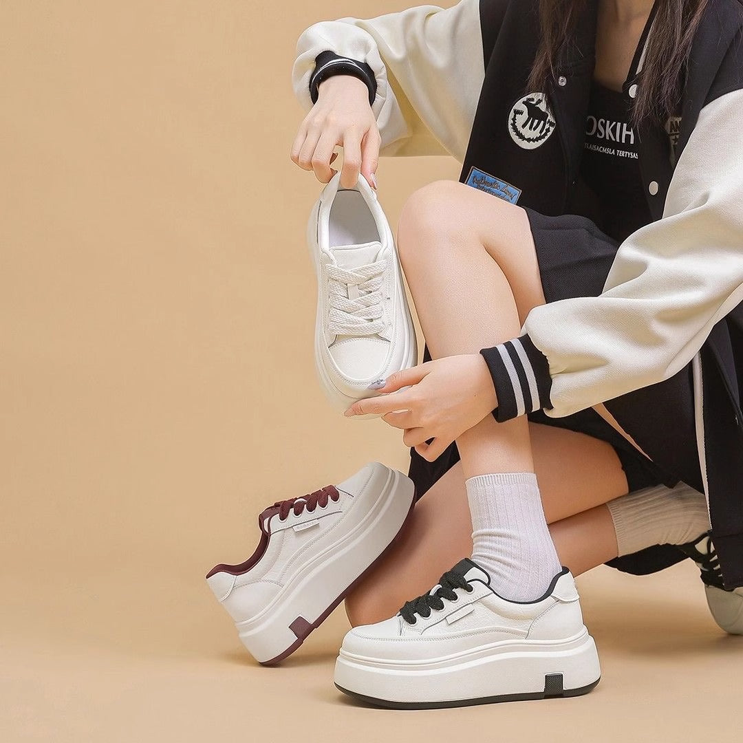 Women's Chunky Sneakers with High Platform and Durable Construction Mune Fashion