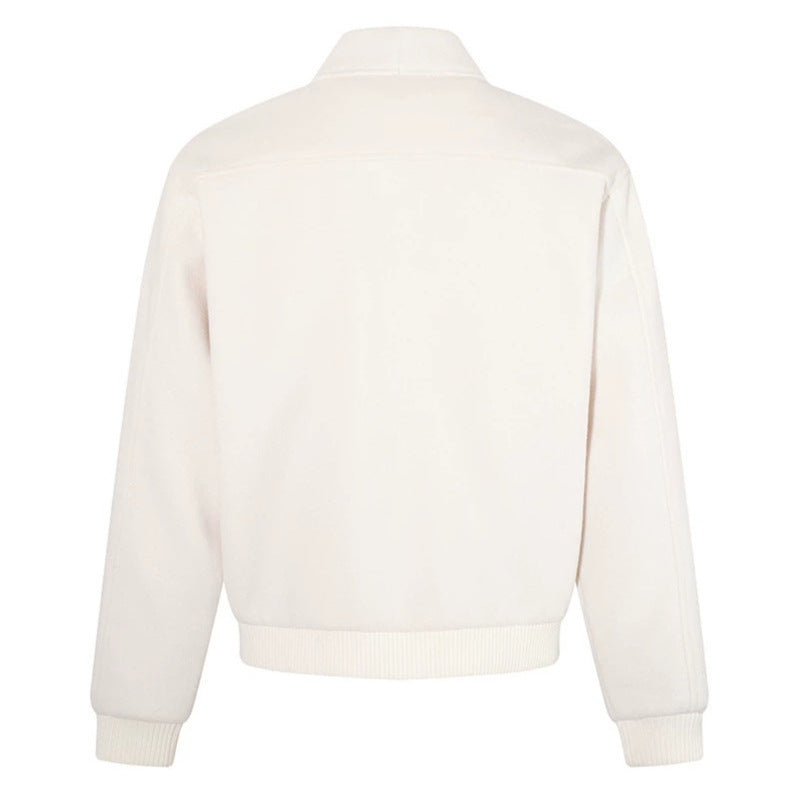 Women's short-cut bomber jacket with concealed zipper and ribbed cuffs Mune Fashion