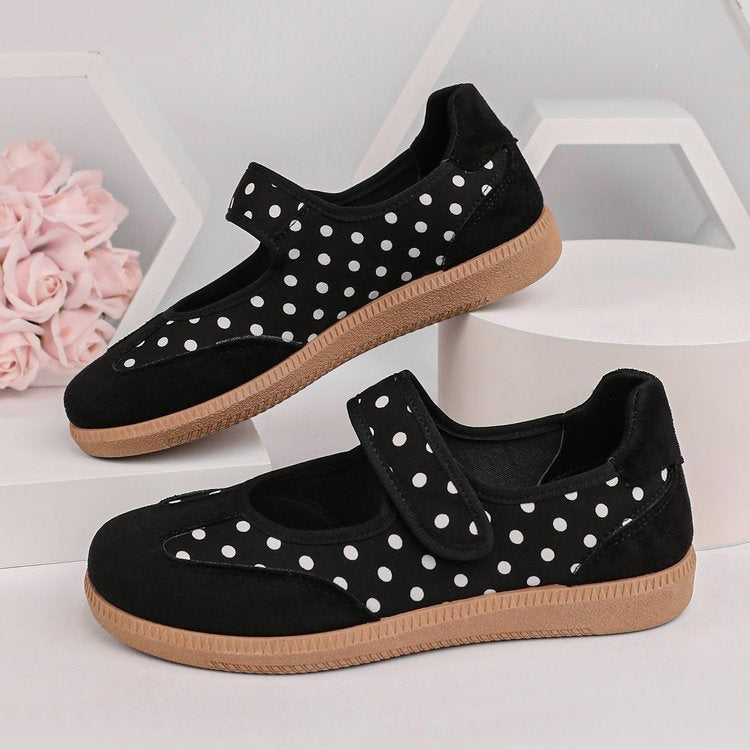 Damen Mary-Jane-Sneaker mit Klettverschluss, leichter Profilsohle und Komfortfußbett Mune Fashion