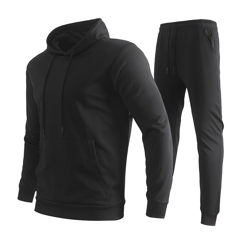 Men's Two-Piece Training Set with Hoodie & Tapered Jogging Pants made of Breathable Functional Fleece Mune Fashion