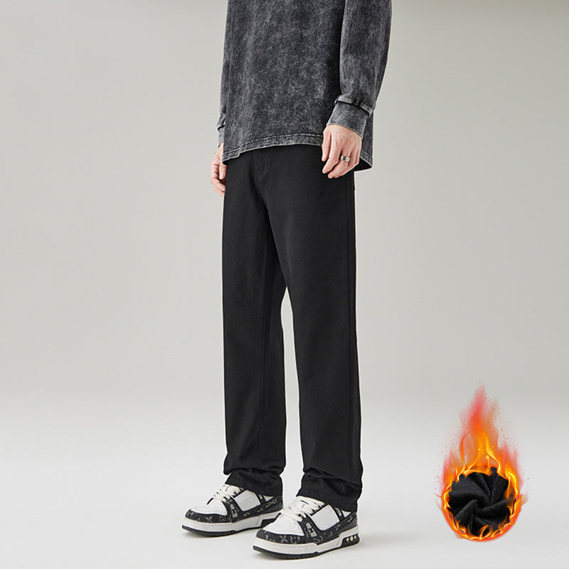 Men's straight cut vintage denim jeans with a relaxed fit and faded finish Mune Fashion