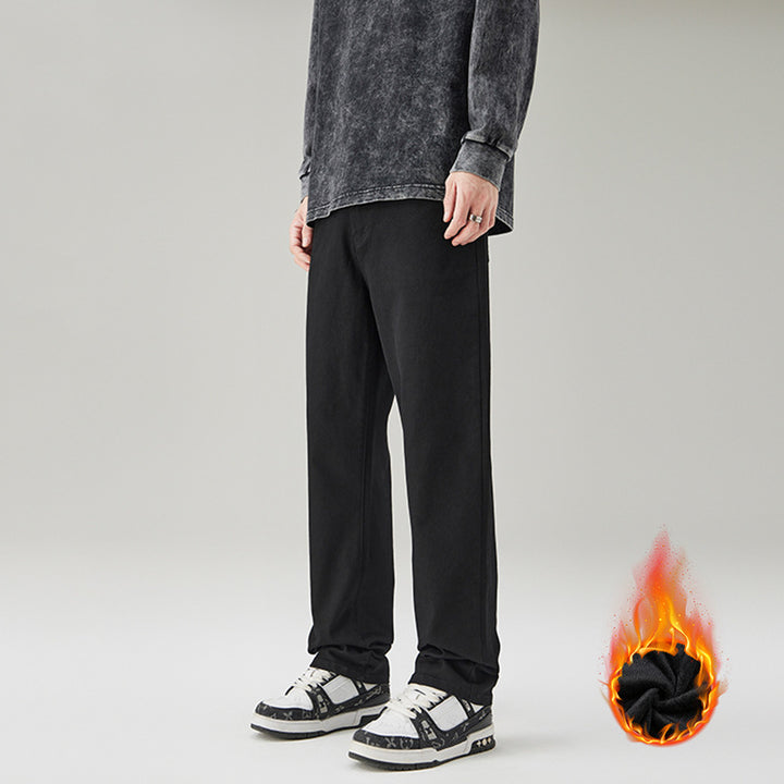 Men's straight cut vintage denim jeans with a relaxed fit and faded finish Mune Fashion