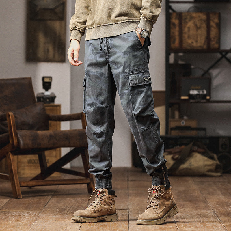 Herren Cargojogger mit Tarn-Canvas, Komfort-Tunnelzug und großen Klappfächern Mune Fashion