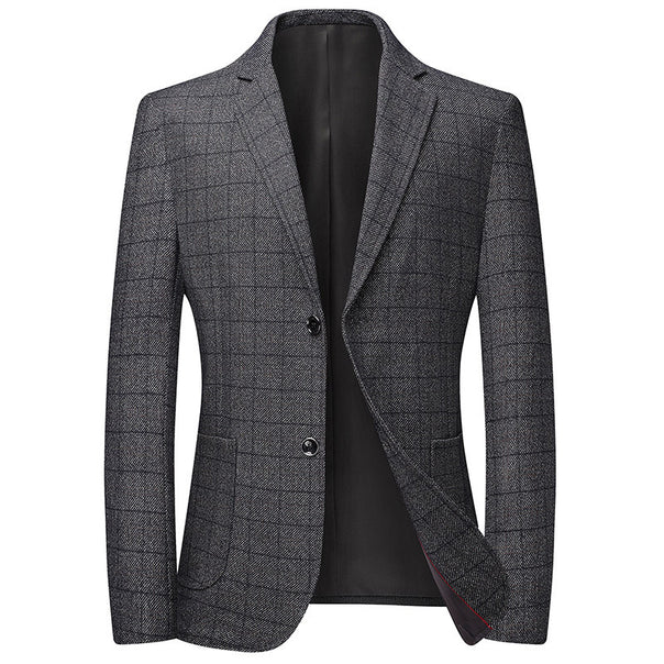 Men's two-button blazer in Glencheck with patch pockets and half-lined interior Mune Fashion