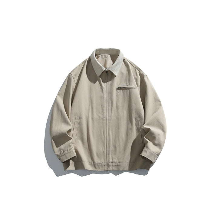 Men's lightweight bomber jacket with cord collar and zipper Mune Fashion
