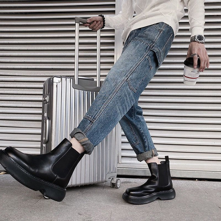 Men Casual Cargo Jeans Mune Fashion