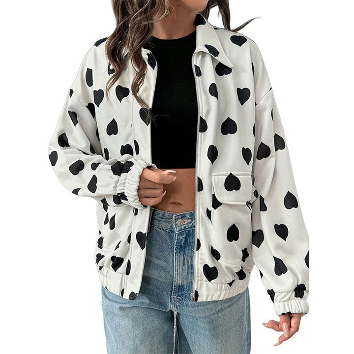 Ladies Padded Jacket with Heart Design Mune Fashion