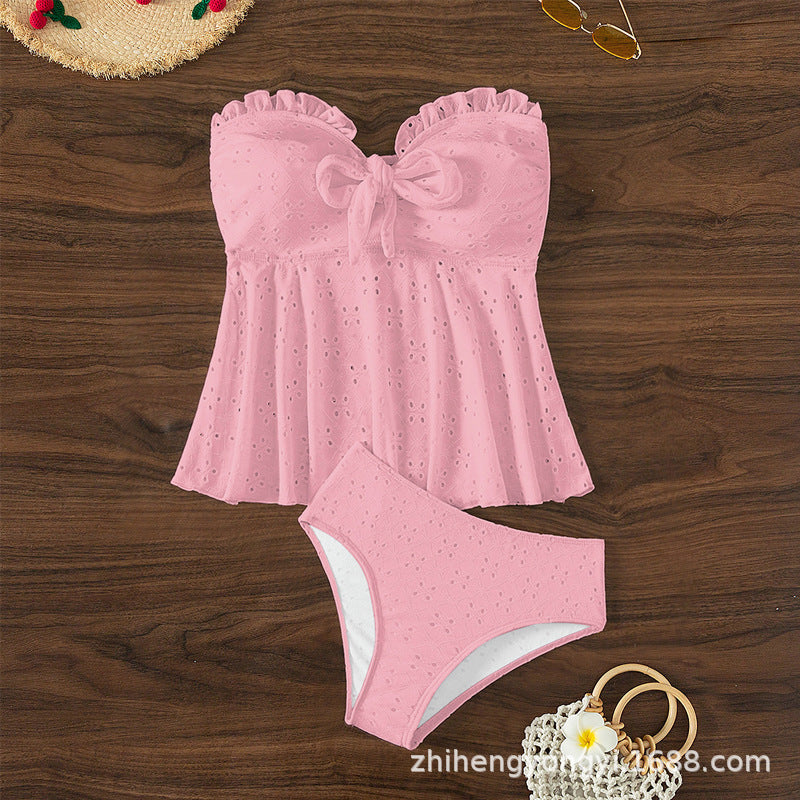 Women's Bustier Swimsuit with Elegant Ruffle Design Mune Fashion