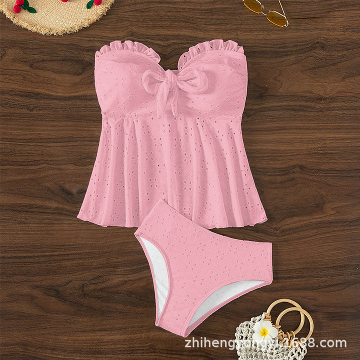 Women's Bustier Swimsuit with Elegant Ruffle Design Mune Fashion