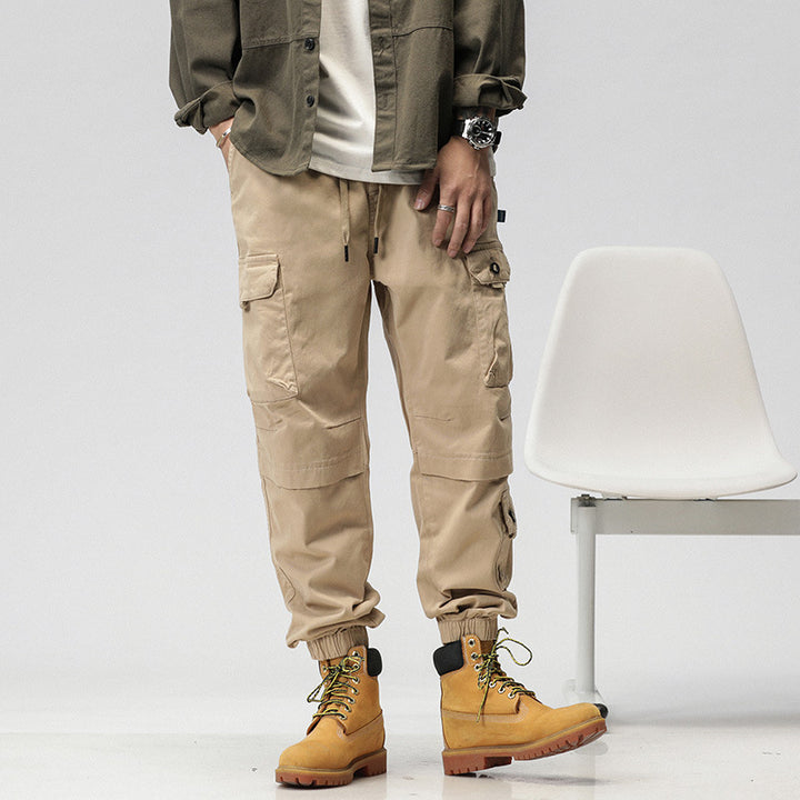 Herren Cargo-Joggerhose mit ergonomischen Kniepaneelen, Tunnelzugbund und elastischen Bündchen Mune Fashion