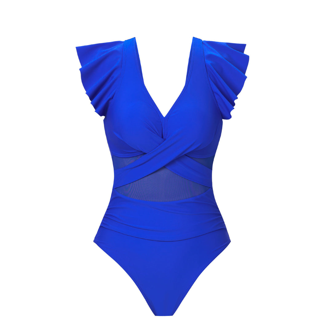 Ladies Elegant Cut Jumpsuit with Ruffle Details Mune Fashion