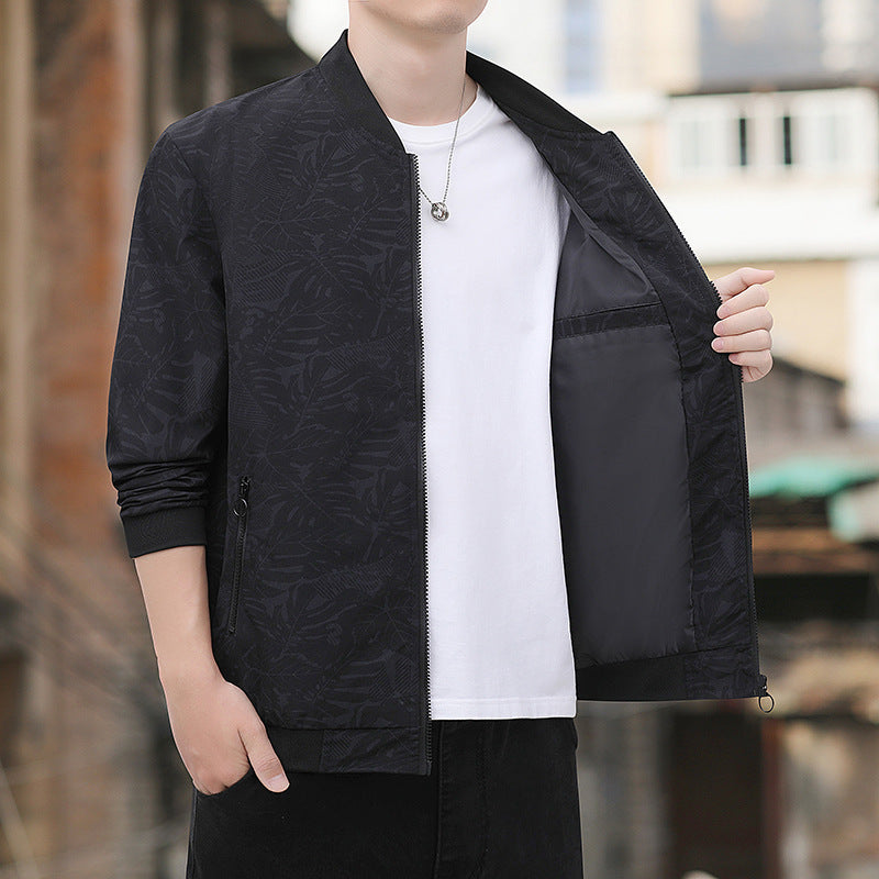 Men's Fashion Bomber Jacket with Side Zipper Pocket Mune Fashion
