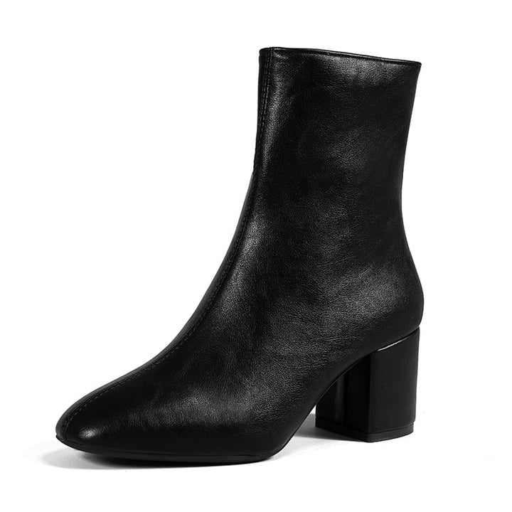 Ladies Elegant and Stylish Ankle Boots with Block Heel Mune Fashion