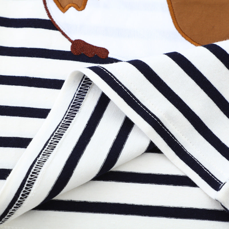 Boys long sleeve shirt with cotton fabric and cute guinea pig motif Mune Fashion