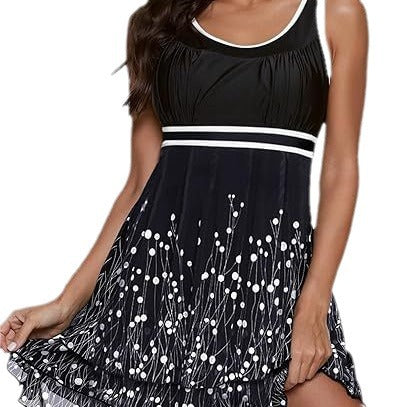 Women's swimming dress with floral pattern Mune Fashion
