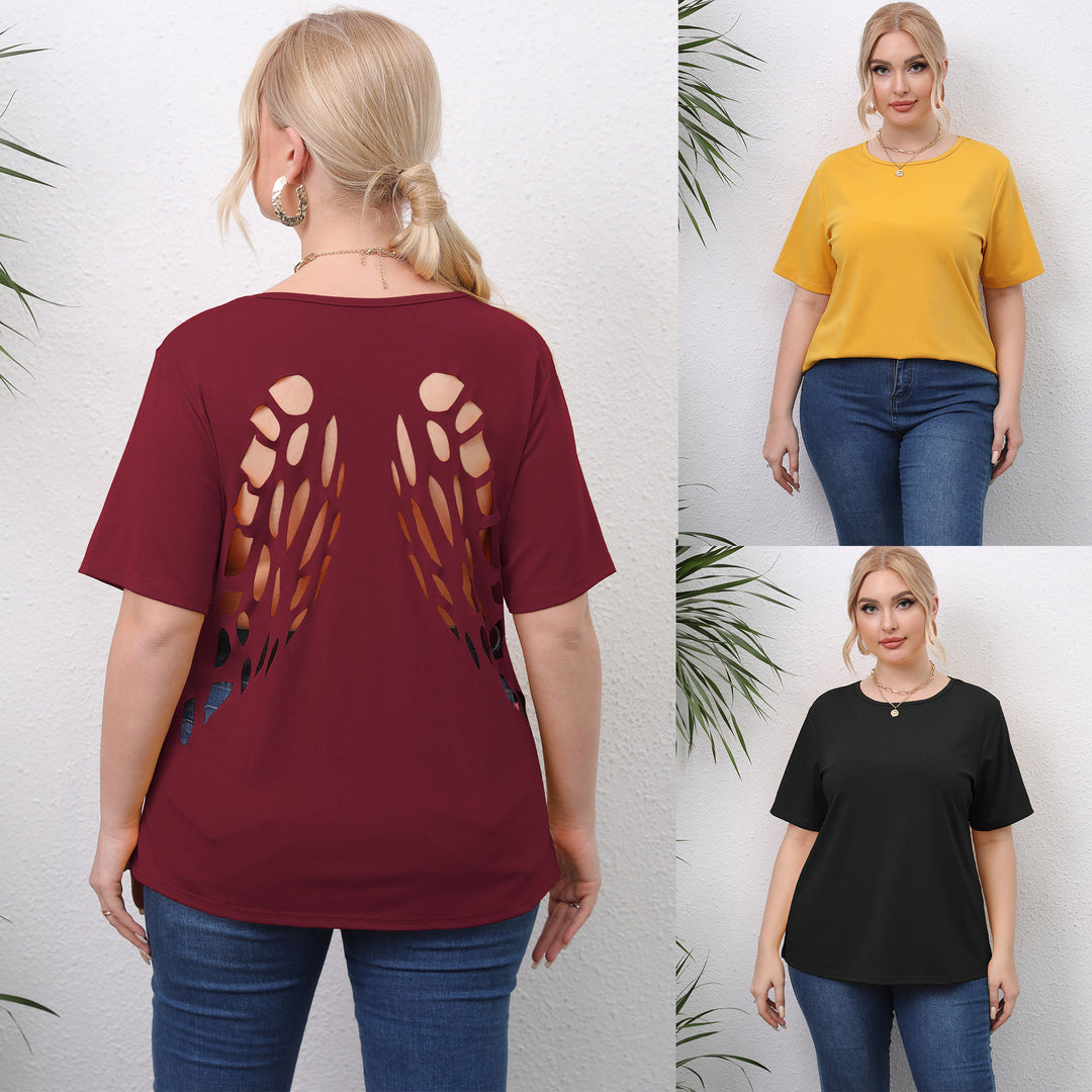 Women's trendy T-shirt with creative cutouts Mune Fashion