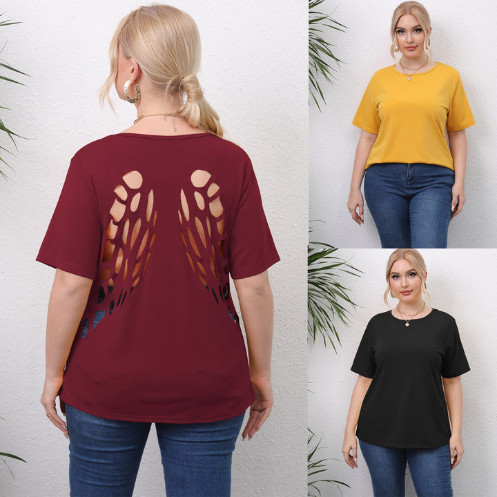 Women's trendy T-shirt with creative cutouts Mune Fashion