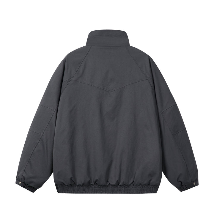Unisex Short Cut Boxy Puffer Jacket with High Collar and Teddy Lining Mune Fashion