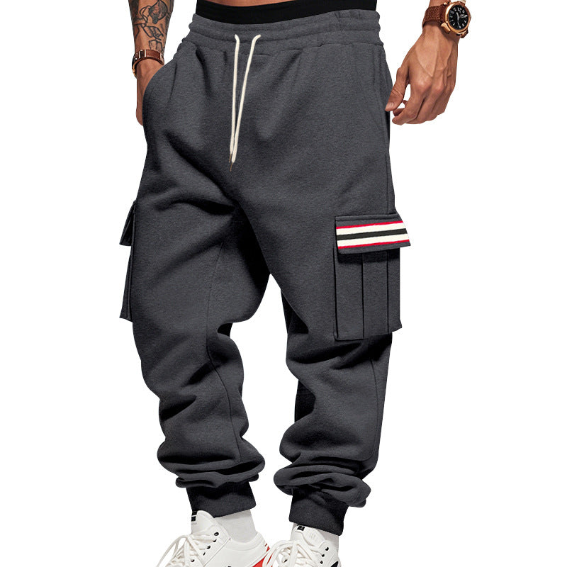 Men's Cargo Jogging Pants with Multiple Pockets and Drawstring Mune Fashion