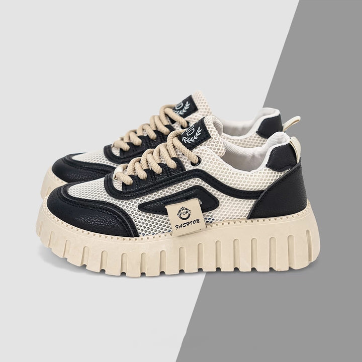 Women's Breathable Sneakers with Stable Sole Mune Fashion