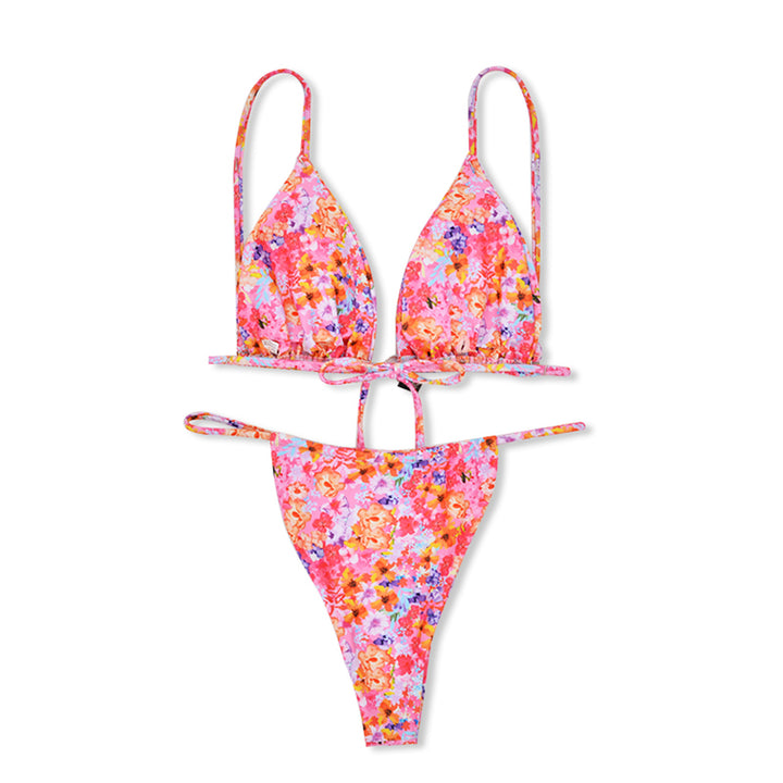 Women's Floral Print Triangle Bikini Mune Fashion