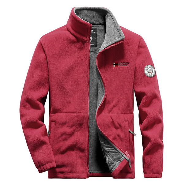 Men's nano high-quality microfleece outdoor jacket with stand-up collar, full-length zipper and insulating fleece inner lining Mune Fashion