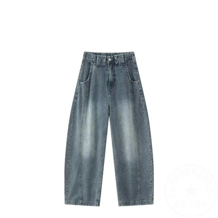 Women Wide-Cut Jeans with Unusual Used-Look Mune Fashion