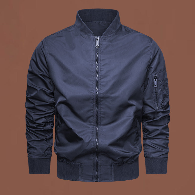 Men's urban nylon bomber with a slim silhouette, arm pocket, and wind-resistant outer shell Mune Fashion